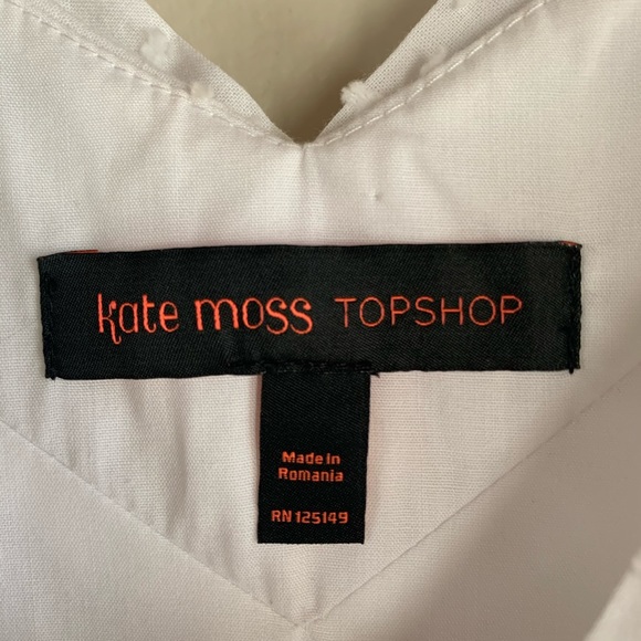 TOPSHOP X KATE MOSS WHITE DRESS 4 - Picture 5 of 12